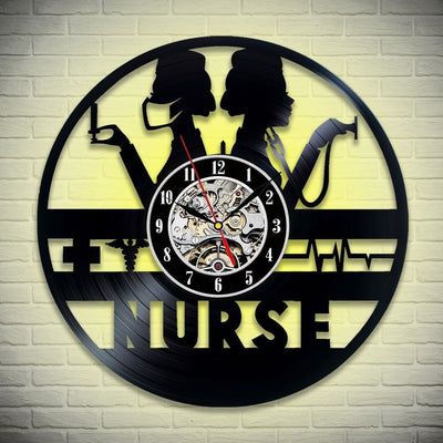 Nurse Vinyl Record Clock