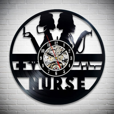 Nurse Vinyl Record Clock