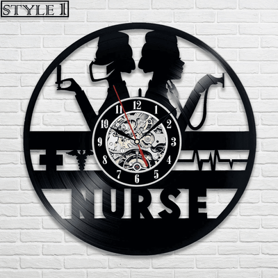 Nurse Vinyl Record Clock