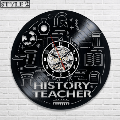 Teacher Vinyl Record Clock
