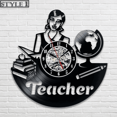 Teacher Vinyl Record Clock