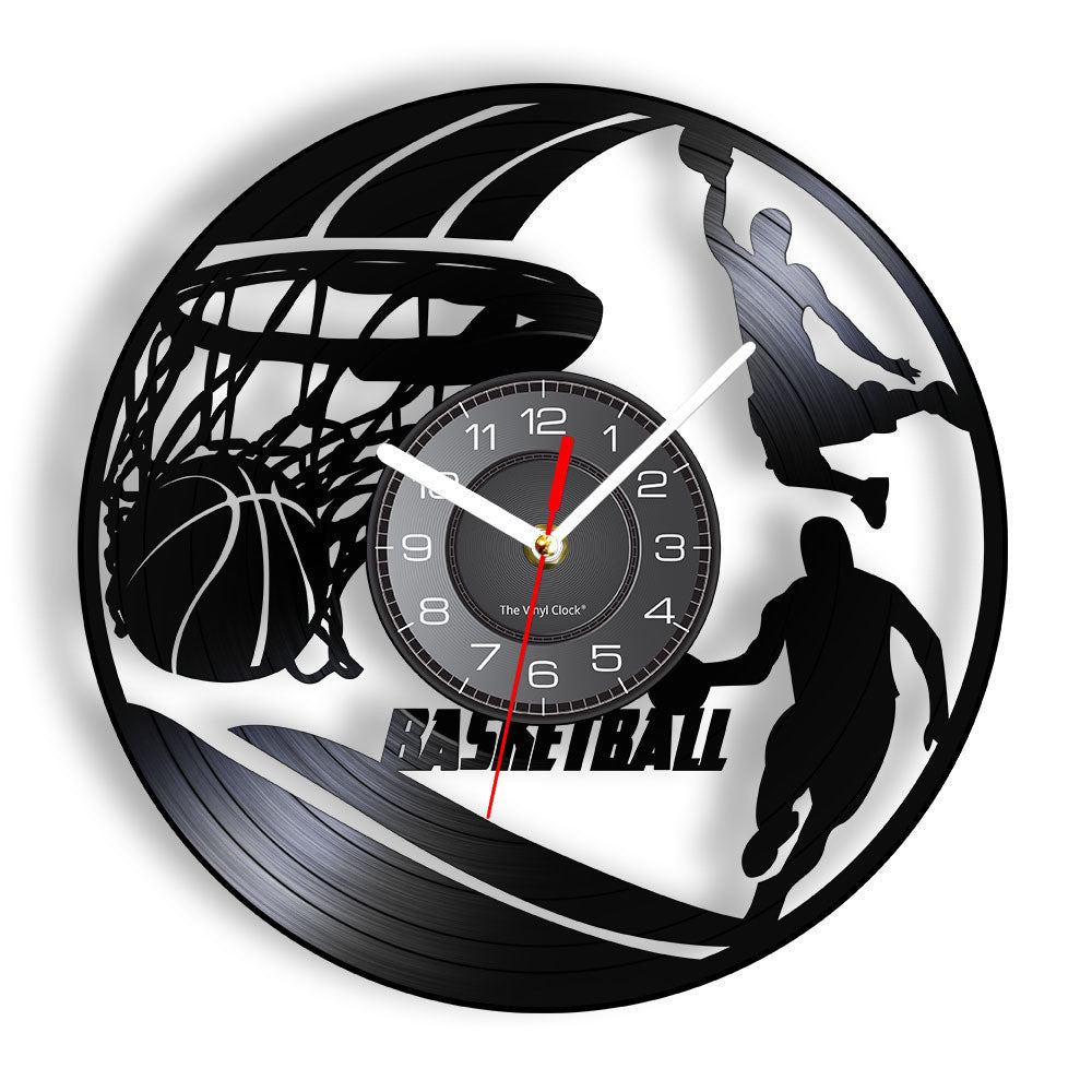 Sport Basketball Player Vinyl Record Clock