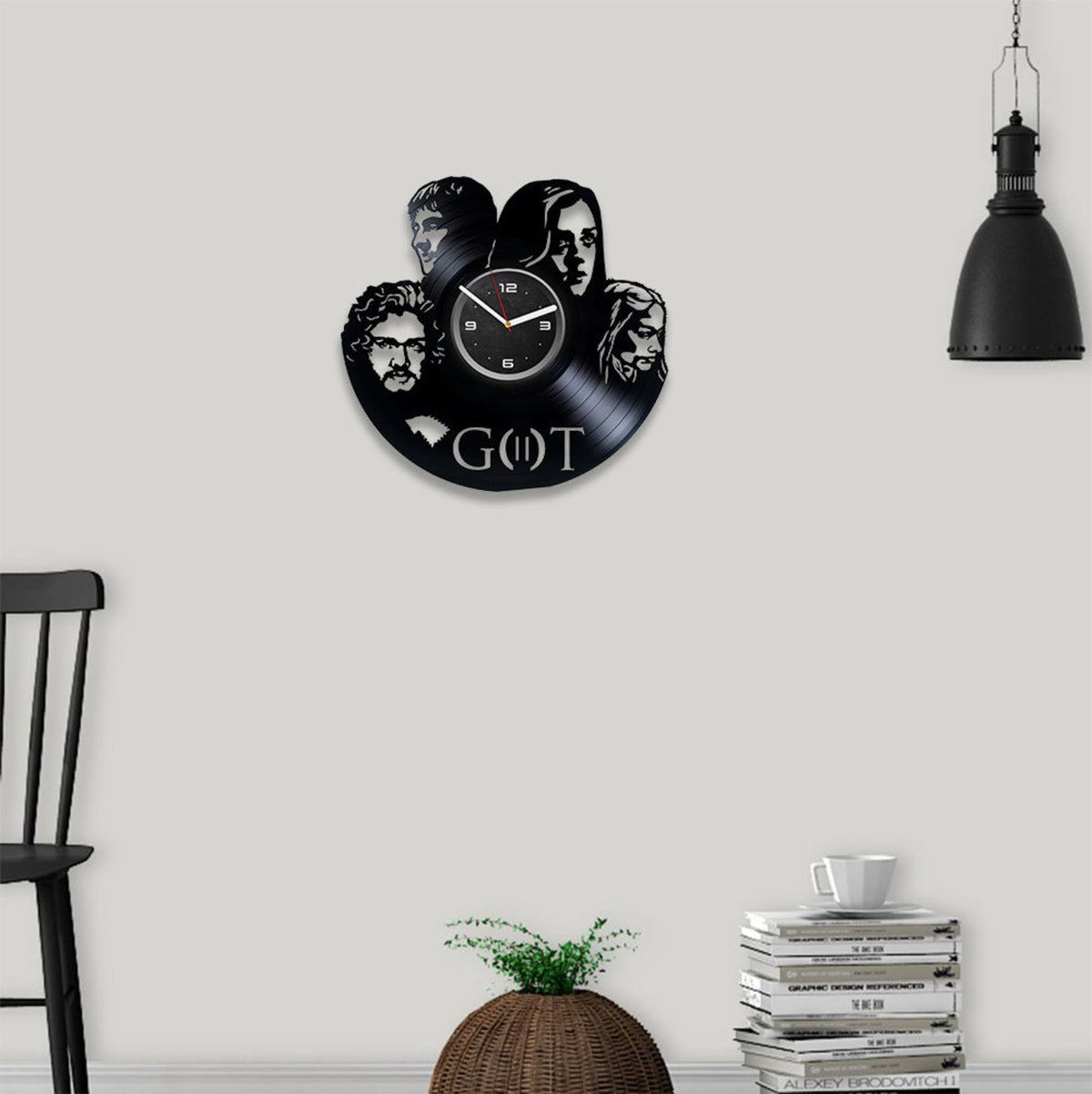 Game Of Throne Characters Vinyl Record Laser Cut Clock Modern Wall Decor For Woman Bedroom Handmade Artwork First Home Gift For Friend