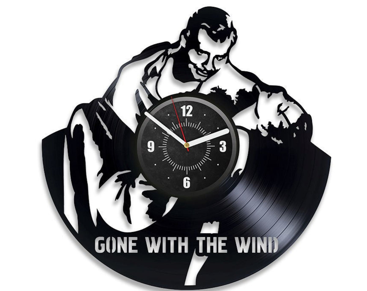 Gone With The Wind Vinyl Record Wall Clock Retro Movie Wall Art Original Decor For Living Room Vintage Artwork Christmas Gift For Grandma