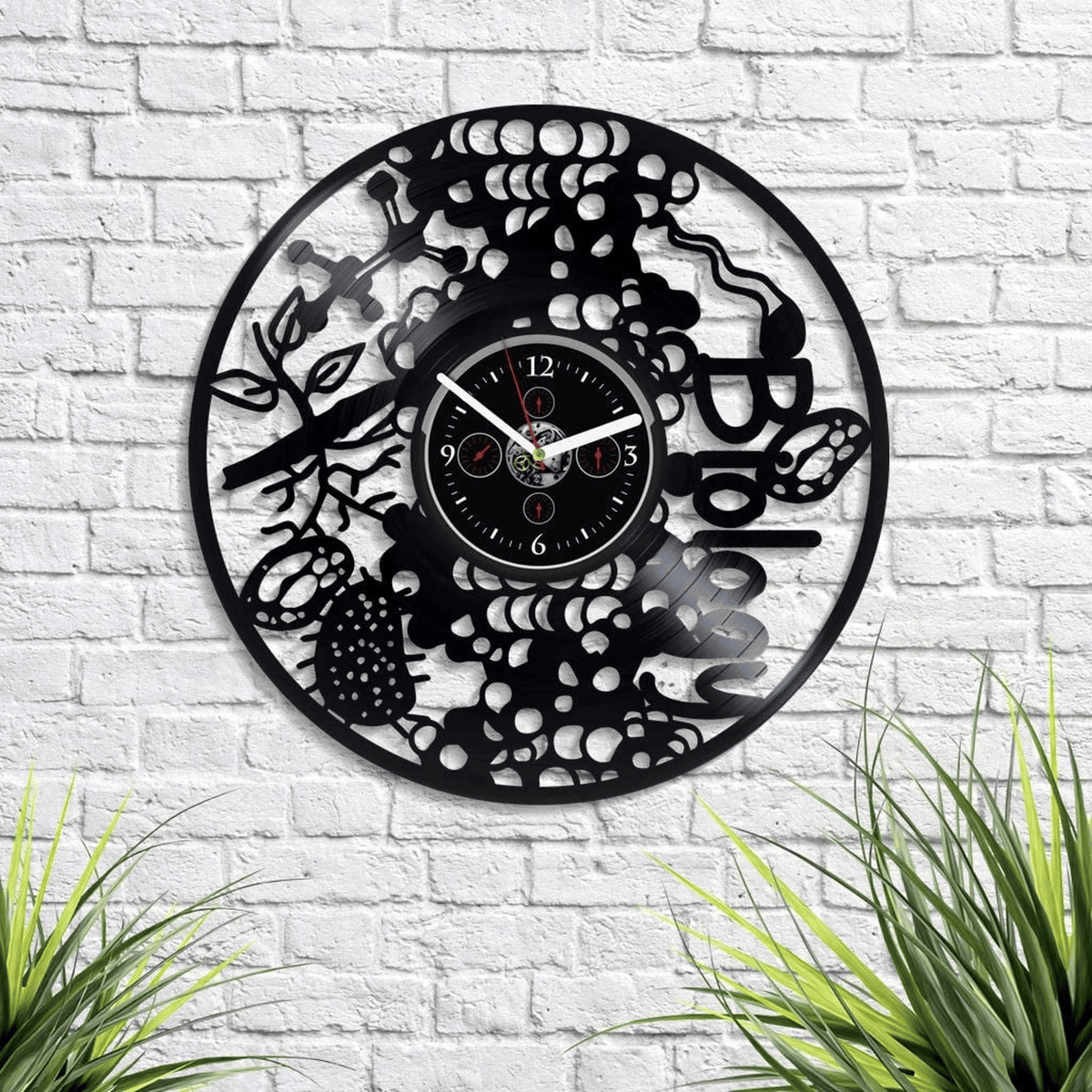 Biology Vinyl Record Clock Science Wall Art Original Decor For Classroom Retirement Gifts School Wall Decor Gift For Teacher Office Decor