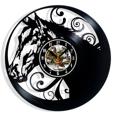 Horse Vinyl Record Wall Clock Gifts For Him Her Kids Decor For Home Bedroom Bathroom Kitchen Art Surprise Ideas For Best Friends