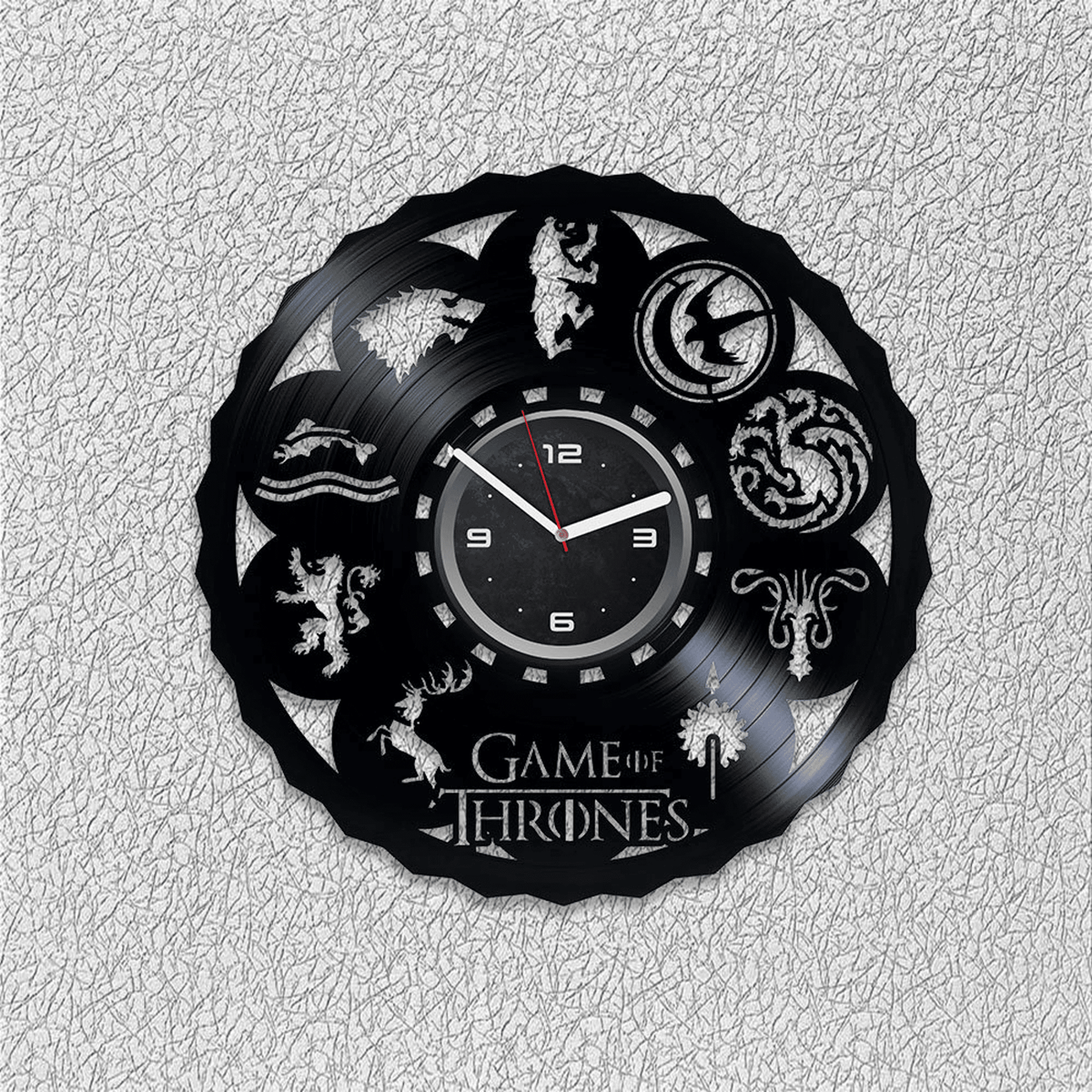 Game Of Throne Vinyl Record Creative Wall Clock Game Of Throne Home Decor Movie Wall Art Got Gifts Anniversary Gift For Wife