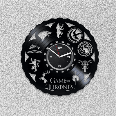 Game Of Throne Vinyl Record Creative Wall Clock Game Of Throne Home Decor Movie Wall Art Got Gifts Anniversary Gift For Wife