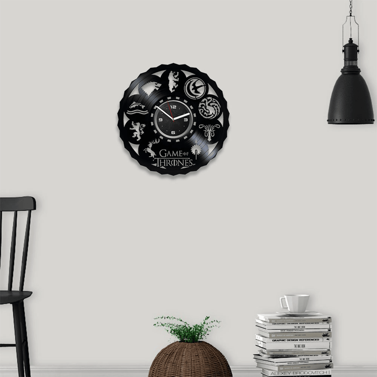 Game Of Throne Vinyl Record Creative Wall Clock Game Of Throne Home Decor Movie Wall Art Got Gifts Anniversary Gift For Wife