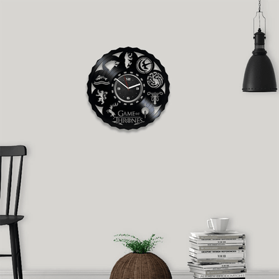Game Of Throne Vinyl Record Creative Wall Clock Game Of Throne Home Decor Movie Wall Art Got Gifts Anniversary Gift For Wife