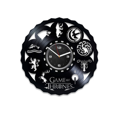 Game Of Throne Vinyl Record Creative Wall Clock Game Of Throne Home Decor Movie Wall Art Got Gifts Anniversary Gift For Wife