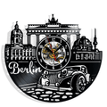 Berlin City Vinyl Record Wall Clock Gifts For Him Her Kids Decor For Home Bedroom Bathroom Kitchen Art Surprise Ideas For Friends