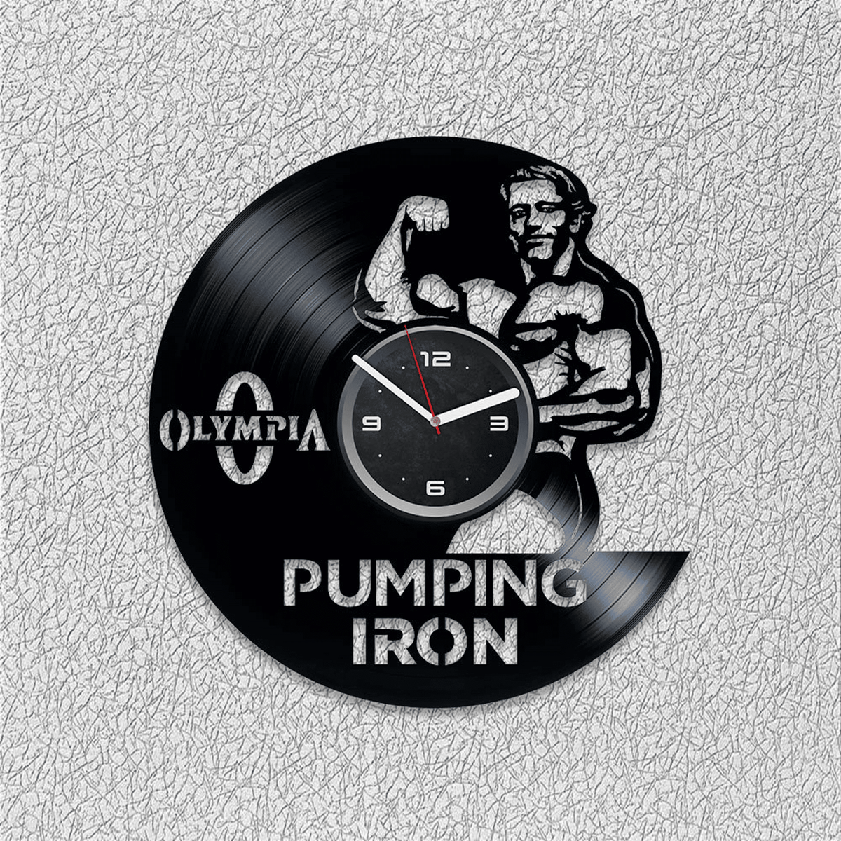 Bodybuilding Vinyl Record Round Clock Handmade Art Vintage Decor For Home Gym Fitness Wall Art Birthday Gift For Boyfriend