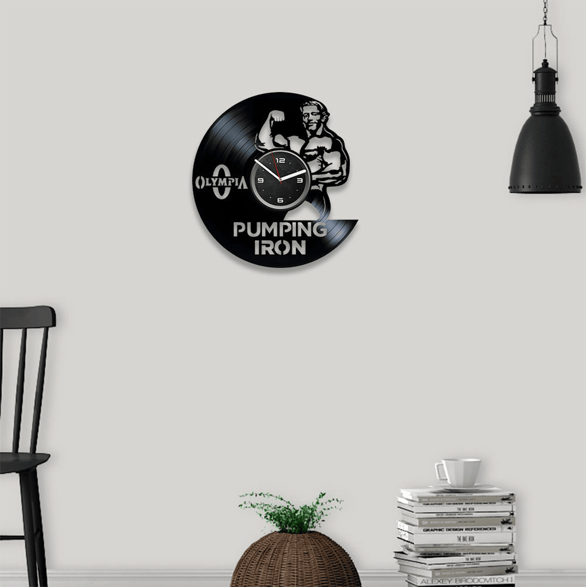 Bodybuilding Vinyl Record Round Clock Handmade Art Vintage Decor For Home Gym Fitness Wall Art Birthday Gift For Boyfriend