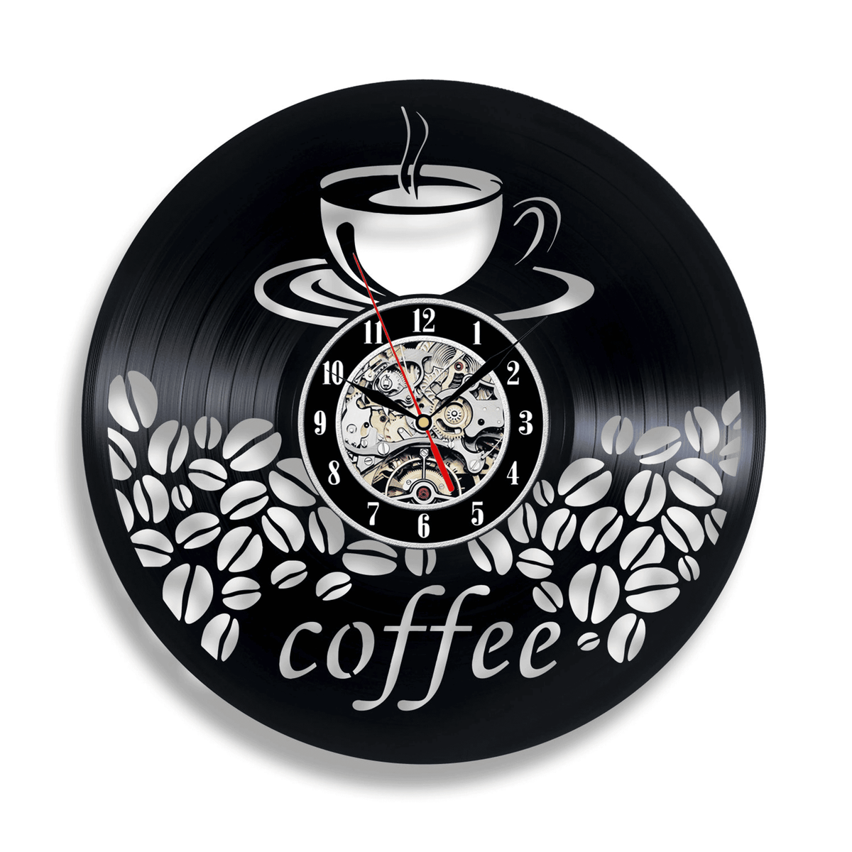 Coffee Is Life Vinyl Record Wall Clock Modern Kitchen Decor Original Laser Cut Art Birthday Gift For Mother