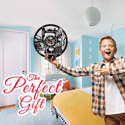I Love Sewing Vinyl Record Wall Clock Gifts For Him Her Kids Decor For Home Bedroom Bathroom Kitchen Art Surprise Ideas Friends