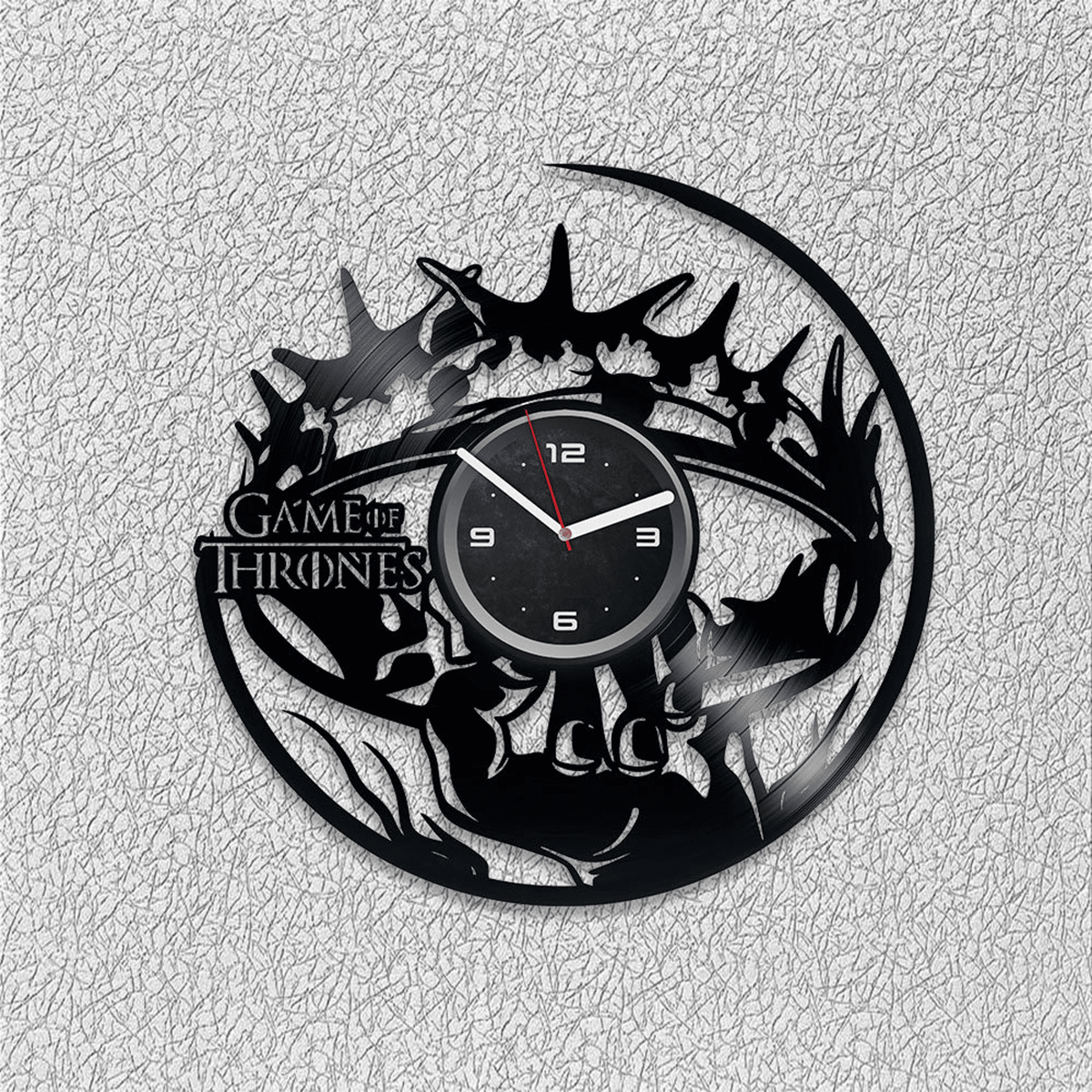 Game Of Throne Vinyl Record Black Wall Clock Movie Lover Gifts Game Of Throne Decor Got Art Housewarming Gift For Friend