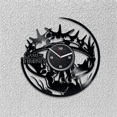 Game Of Throne Vinyl Record Black Wall Clock Movie Lover Gifts Game Of Throne Decor Got Art Housewarming Gift For Friend