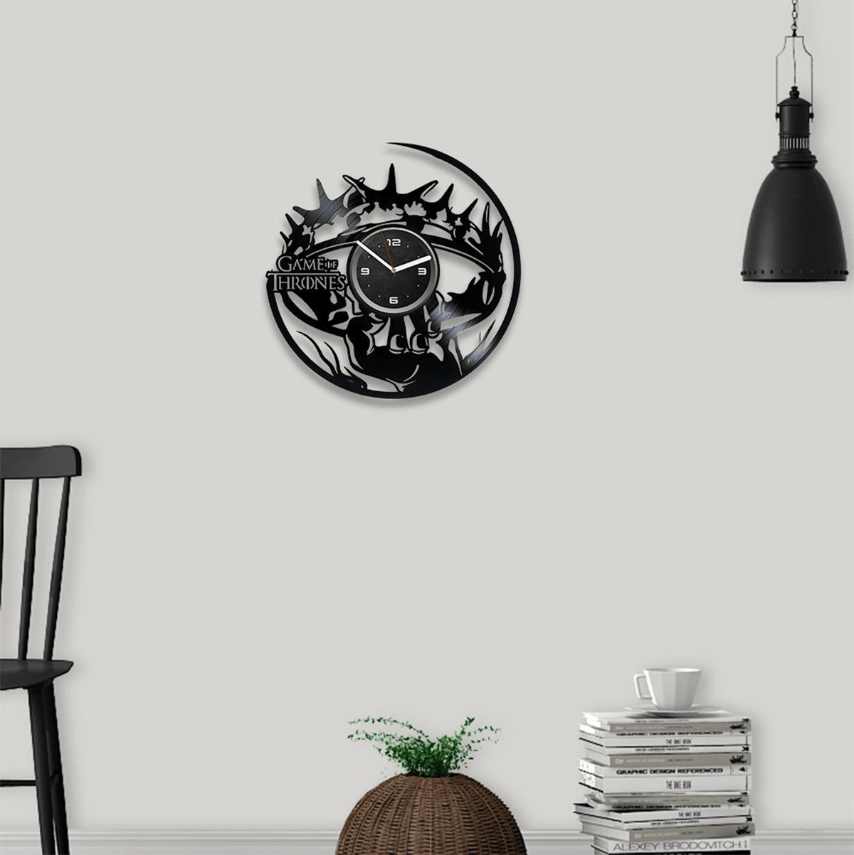 Game Of Throne Vinyl Record Black Wall Clock Movie Lover Gifts Game Of Throne Decor Got Art Housewarming Gift For Friend