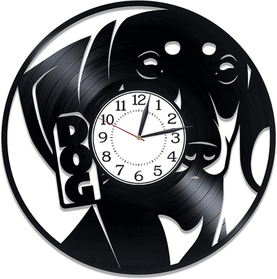 Dachshund Vinyl Record Laser Cut Wall Clock Unique Decor For Dog Owner Dogs Wall Art Dachshund Gifts Winter Holiday Gift For Her