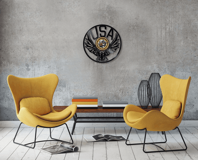 Usa Eagle Vinyl Record Original Clock Retro Home Decor Laser Cut Wall Hanging Art Birthday Gift For Best Friend