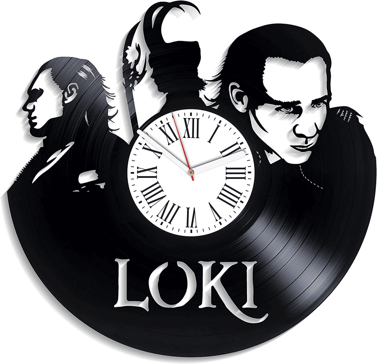 Famous Comics Characters Vinyl Record Black Wall Clock Loki Wall Art Original Decor For Home Superhero Gifts New Year Gift For Wife