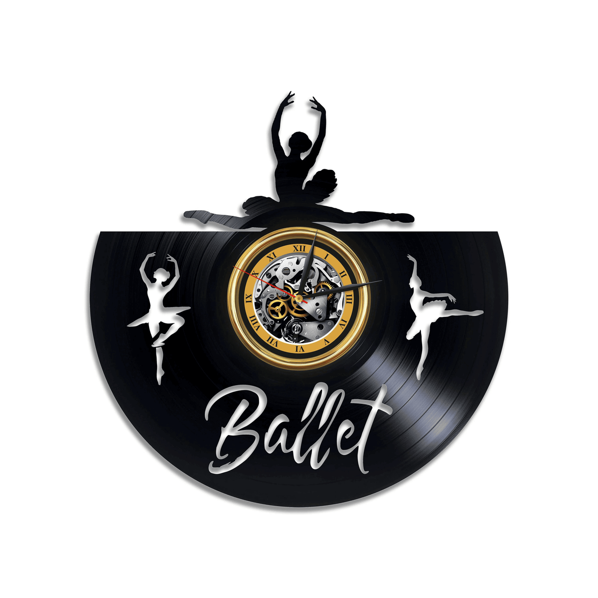 Ballet Vinyl Record Wall Clock Cute Decor For Bedrooms Dancer Girl Gift Ballerina Artwork Birthday Gift For Daughter