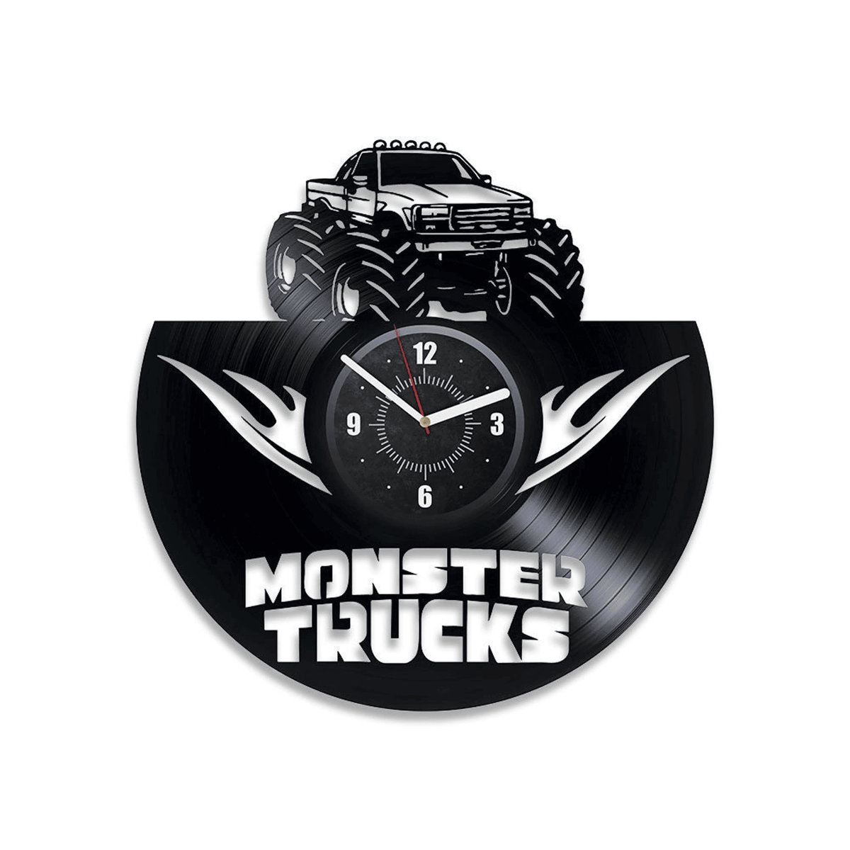 Truck Car Vinyl Record Silent Wall Clock Cars Decor For Boys Room Car Lover Gift For Man Truck Wall Art New Year Gift For Kid Boy