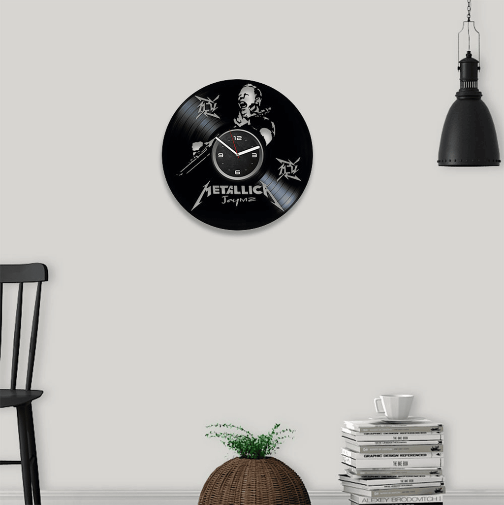 Heavy Metal Band Vinyl Record Laser Cut Clock Rock Star Art Unique Decor For Living Room Retro Music Wall Art Anniversary Gift For Parents