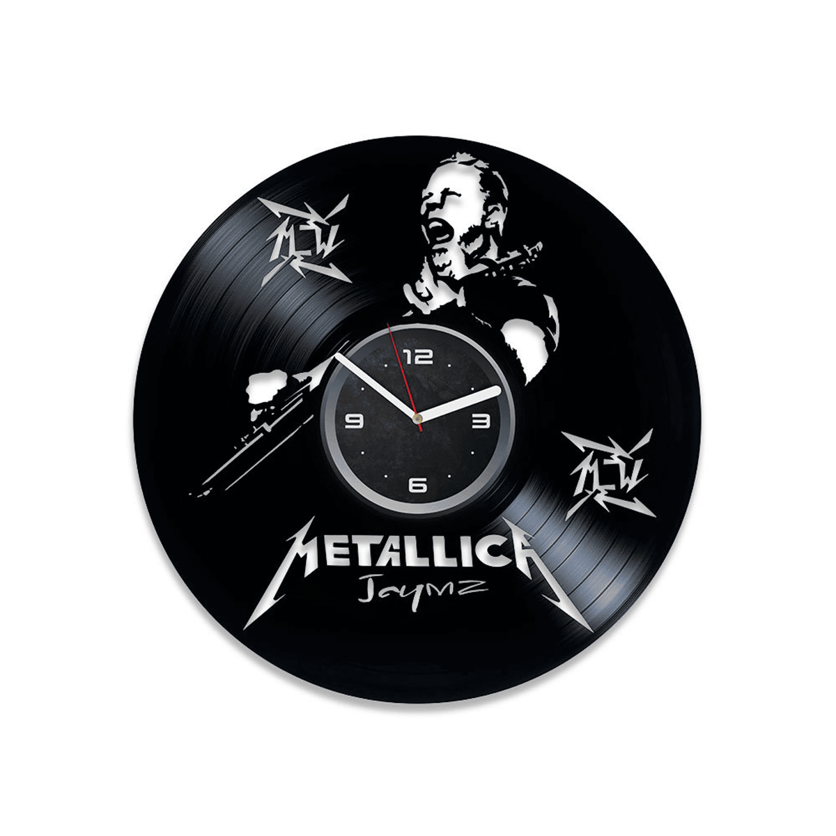 Heavy Metal Band Vinyl Record Laser Cut Clock Rock Star Art Unique Decor For Living Room Retro Music Wall Art Anniversary Gift For Parents