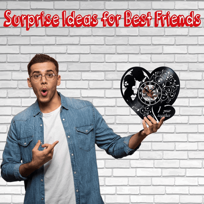 1 Year Together Vinyl Record Wall Clock Gifts For Him Her Kids Decor For Home Bedroom Bathroom Kitchen Art Surprise Ideas Friends