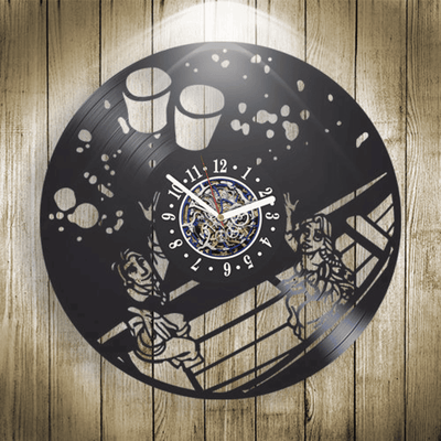 Rapunzel And Flynn Vinyl Record Clock, Girls Room Decor, Unique Modern Wall Art, Birthday Gift Idea For Daughter, Handmade Round Clock
