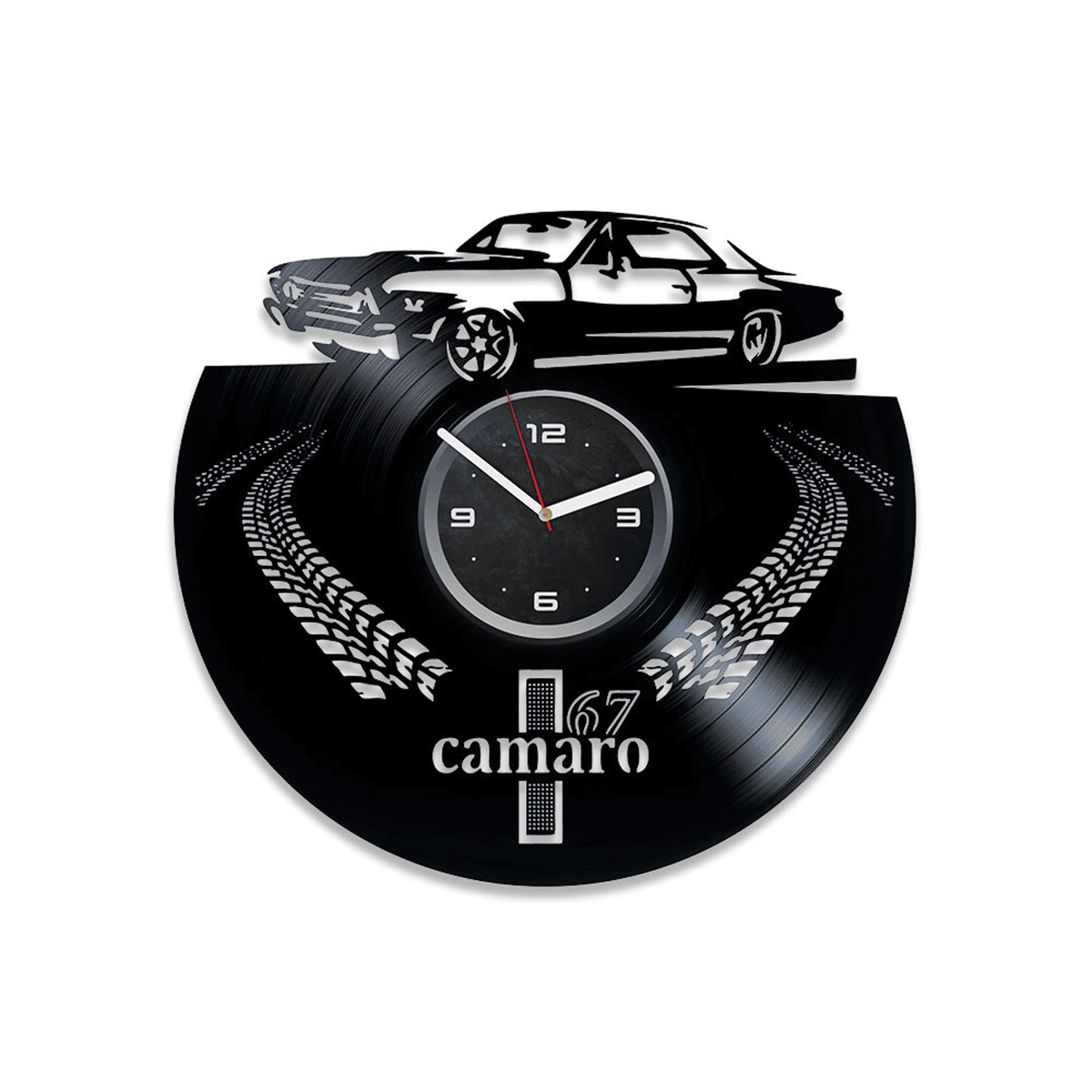 Car Vinyl Record Black Wall Clock Car Wall Art Original Decor For Man Cave Car Lover Gift For Man Retirement Gifts For Coworkers