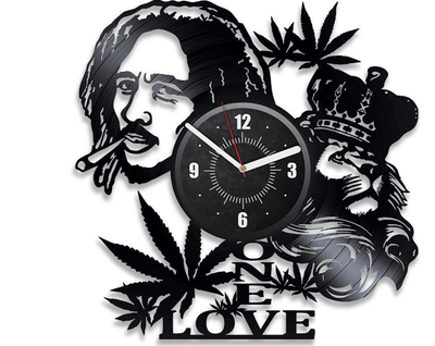 Bob Marley Vinyl Record Wall Clock Bob Marley Art Reggae Music Wall Decor For Mans Bedroom Music Legend Anniversary Gifts For Boyfriend