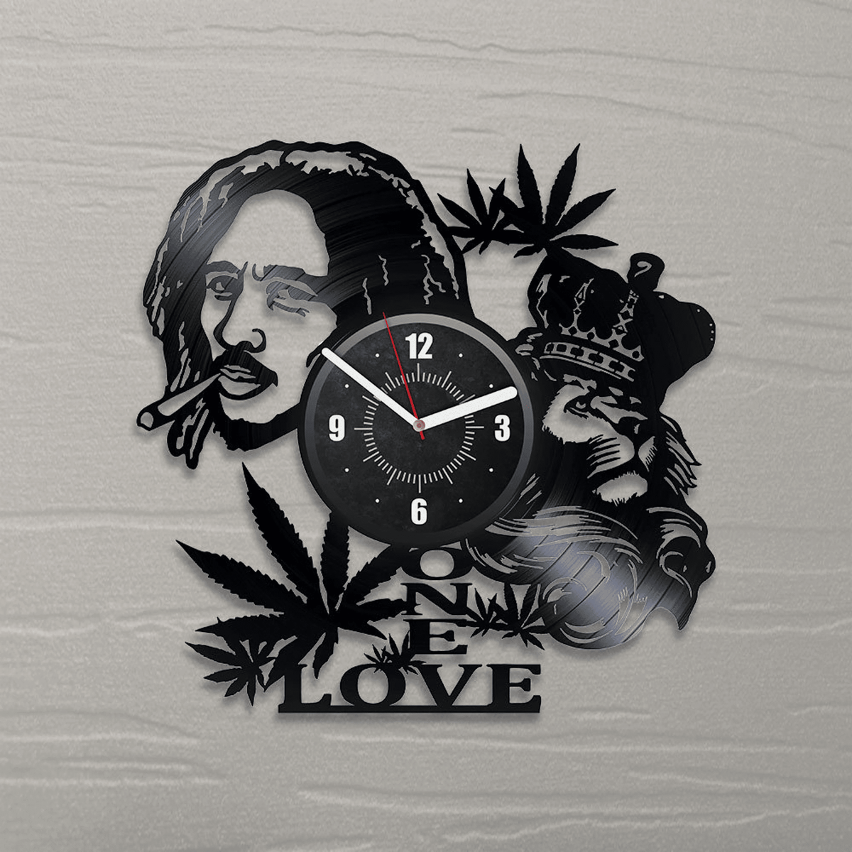 Bob Marley Vinyl Record Wall Clock Bob Marley Art Reggae Music Wall Decor For Mans Bedroom Music Legend Anniversary Gifts For Boyfriend