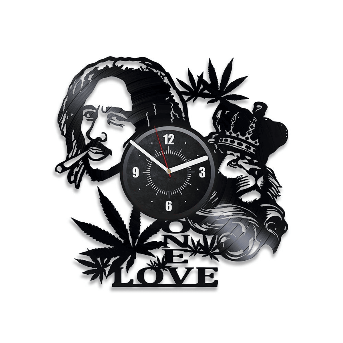 Bob Marley Vinyl Record Wall Clock Bob Marley Art Reggae Music Wall Decor For Mans Bedroom Music Legend Anniversary Gifts For Boyfriend