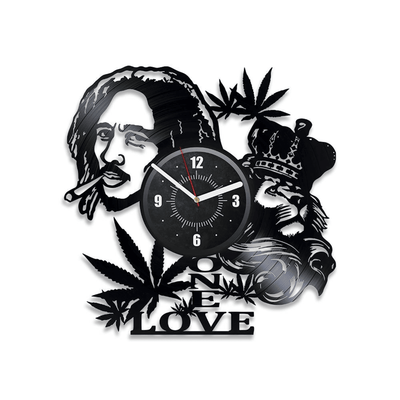 Bob Marley Vinyl Record Wall Clock Bob Marley Art Reggae Music Wall Decor For Mans Bedroom Music Legend Anniversary Gifts For Boyfriend