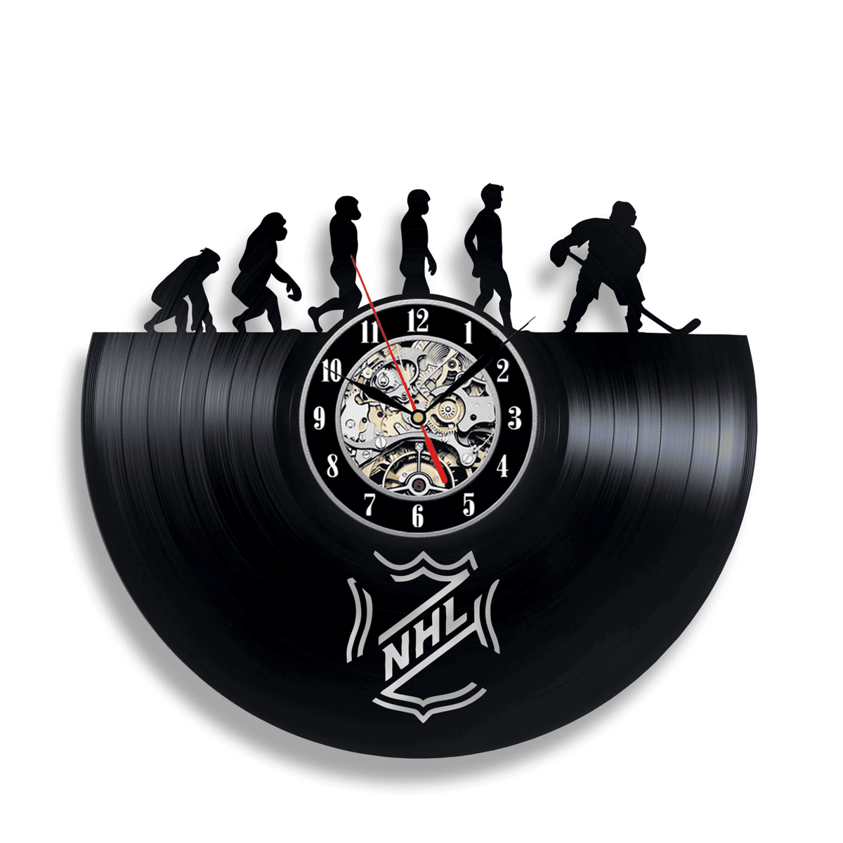 Hockey Vinyl Record Clock Sport Art Vintage Bedroom Decor For Wall Xmas Gift For Men