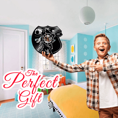 Police Policeman Vinyl Record Wall Clock Gifts For Him Her Kids Decor For Home Bedroom Bathroom Kitchen Surprise Ideas For Best Friends