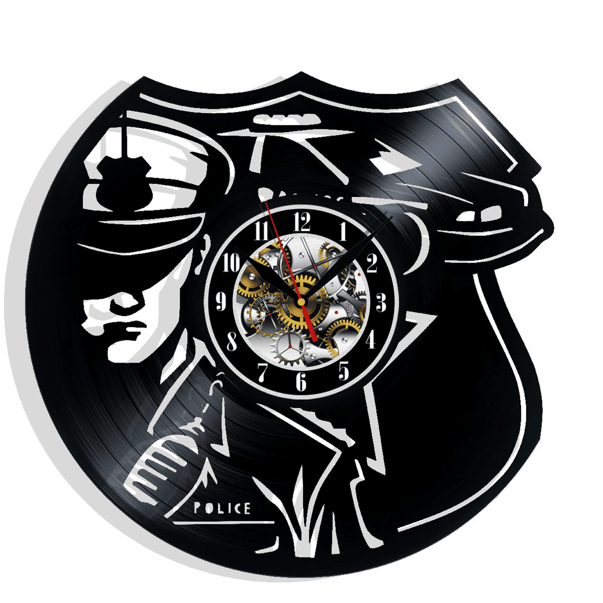 Police Policeman Vinyl Record Wall Clock Gifts For Him Her Kids Decor For Home Bedroom Bathroom Kitchen Surprise Ideas For Best Friends