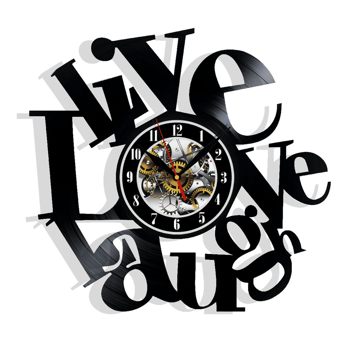Live Love Laugh Vinyl Record Wall Clock Gifts For Him Her Kids Decor For Home Bedroom Bathroom Kitchen Surprise Ideas For Best Friends