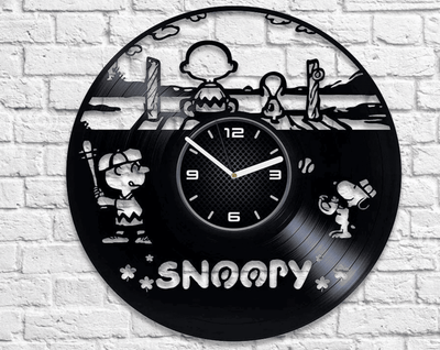 Cartoon Characters Vinyl Record Silent Wall Clock Cartoon Wall Art Original Room Decor For Kids Holiday Gift For Brother