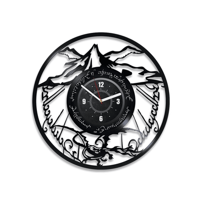 Fantasy Movies Vinyl Record Laser Cut Wall Clock Lord Of The Ring Art Unique Decor For Home Movie Artwork Holiday Gift For Husband