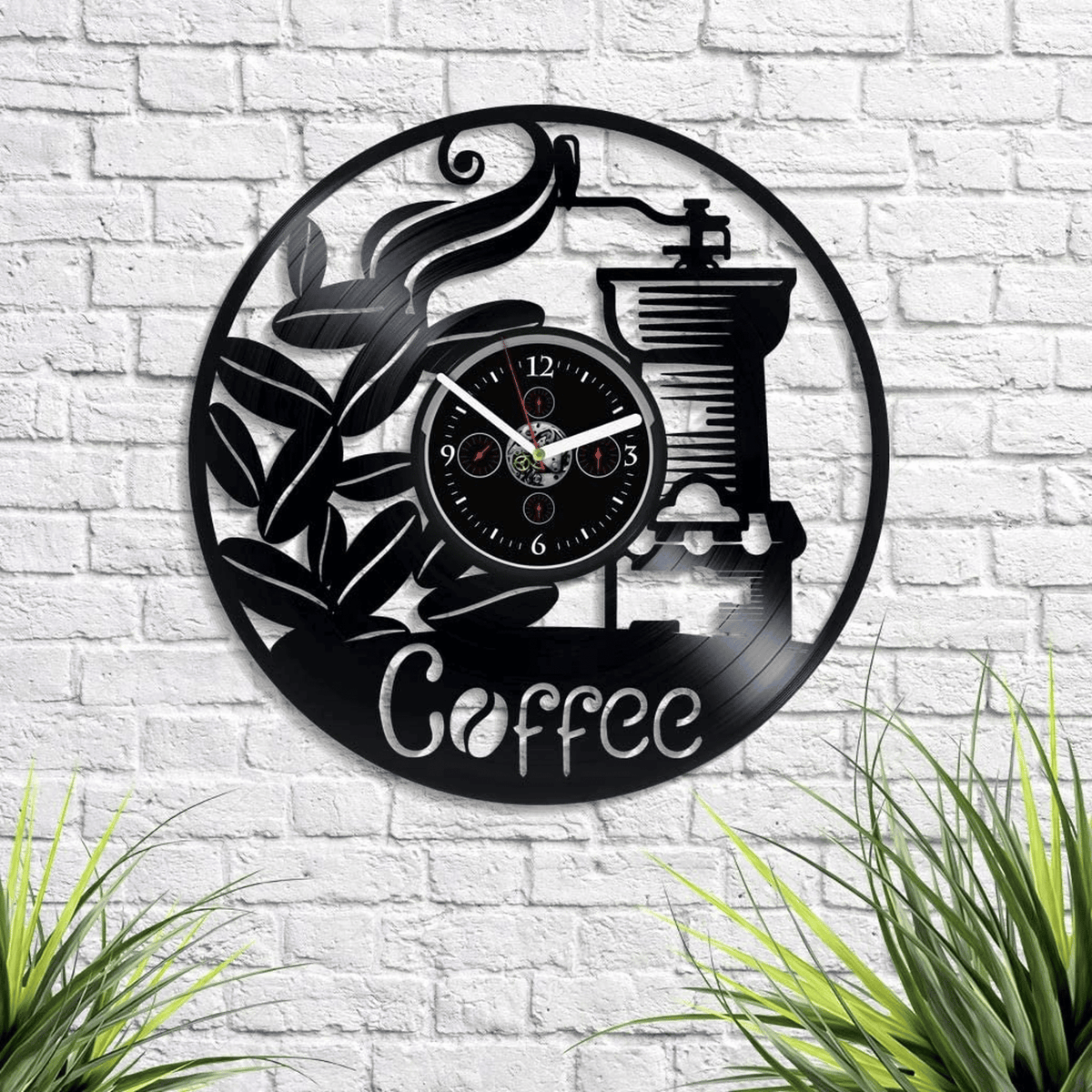Coffee Vinyl Record Clock Gift For Coworker Modern Decor For Kitchen New Home Gift For Family Dinning Room Decor Coffee Lover Gift