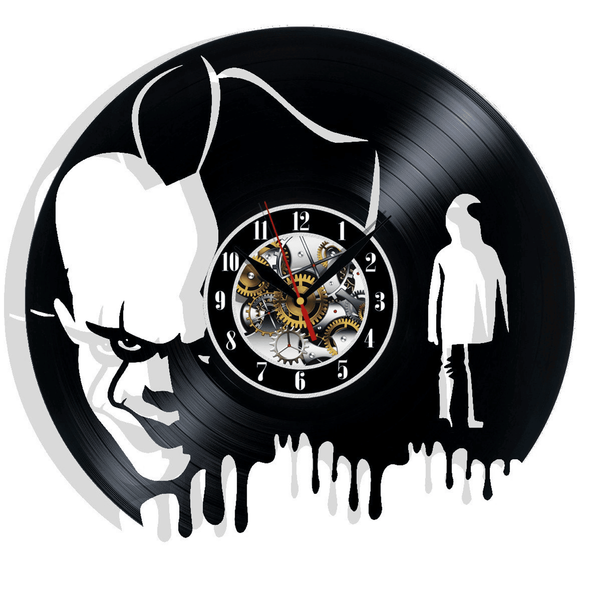 Halloween Horror Movie Vinyl Record Wall Clock Gifts For Him Her Kids Decor For Home Bedroom Kitchen Art Surprise Ideas For Best Friends