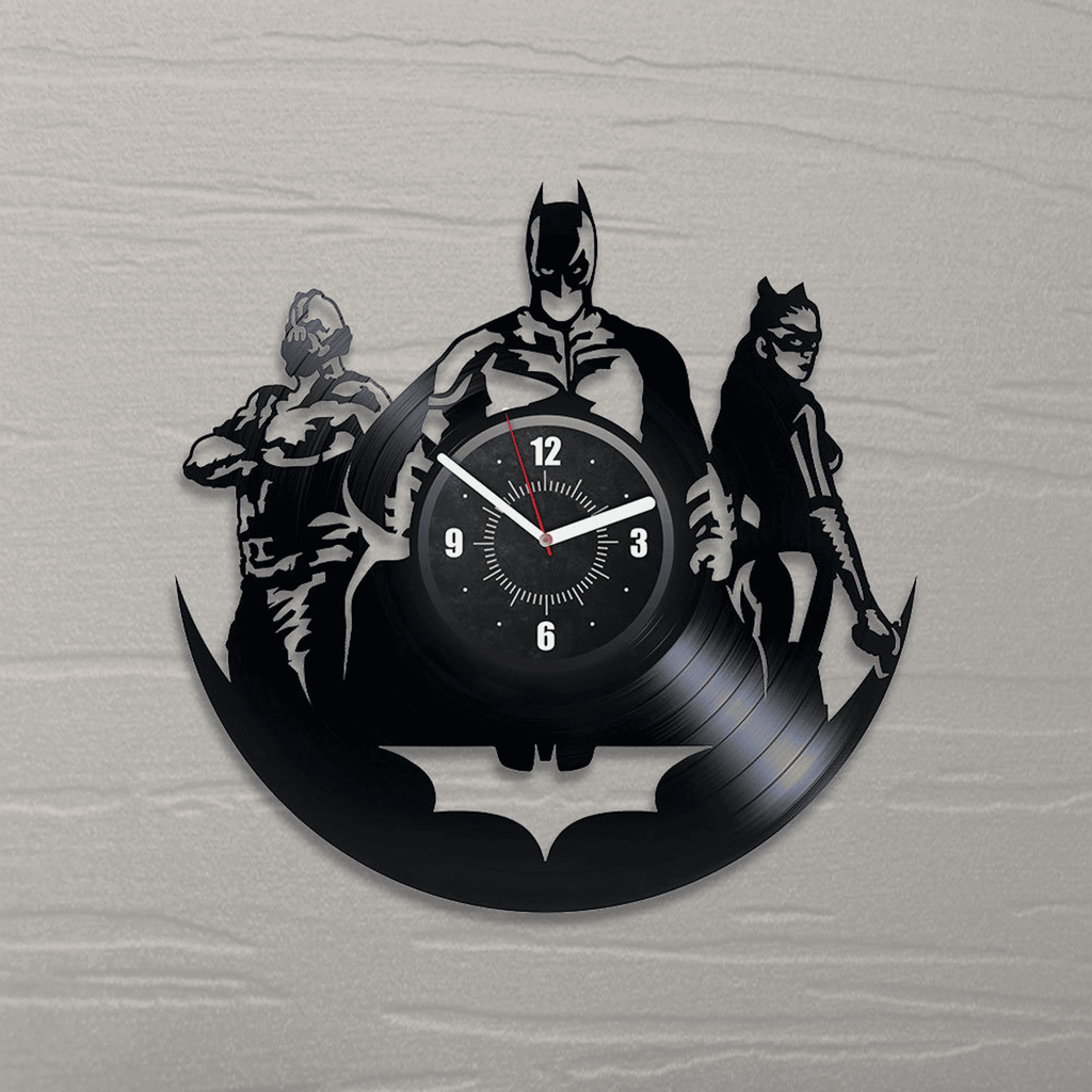 Dc Heroes Vinyl Record Large Wall Clock Comics Books Art Modern Decor For Living Room Dc Universe Christmas Gifts For Best Friend