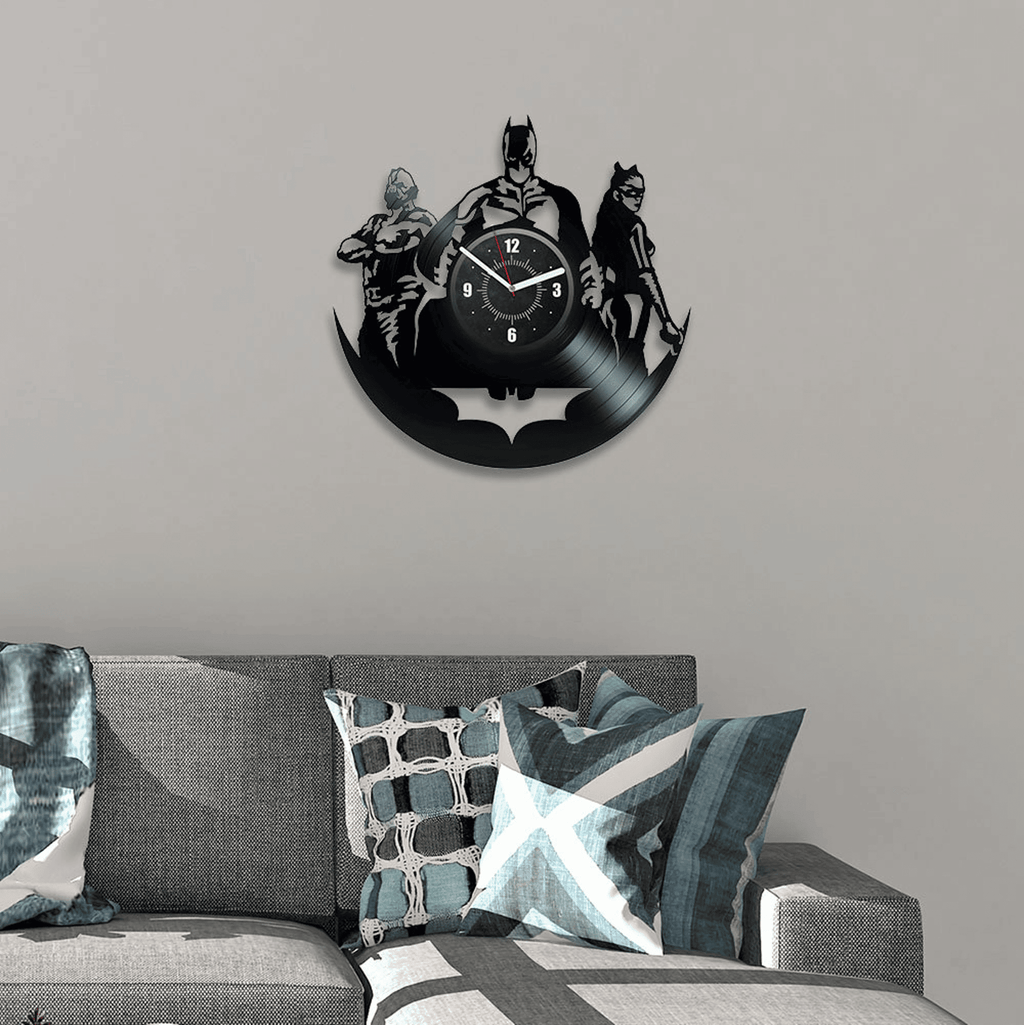 Dc Heroes Vinyl Record Large Wall Clock Comics Books Art Modern Decor For Living Room Dc Universe Christmas Gifts For Best Friend