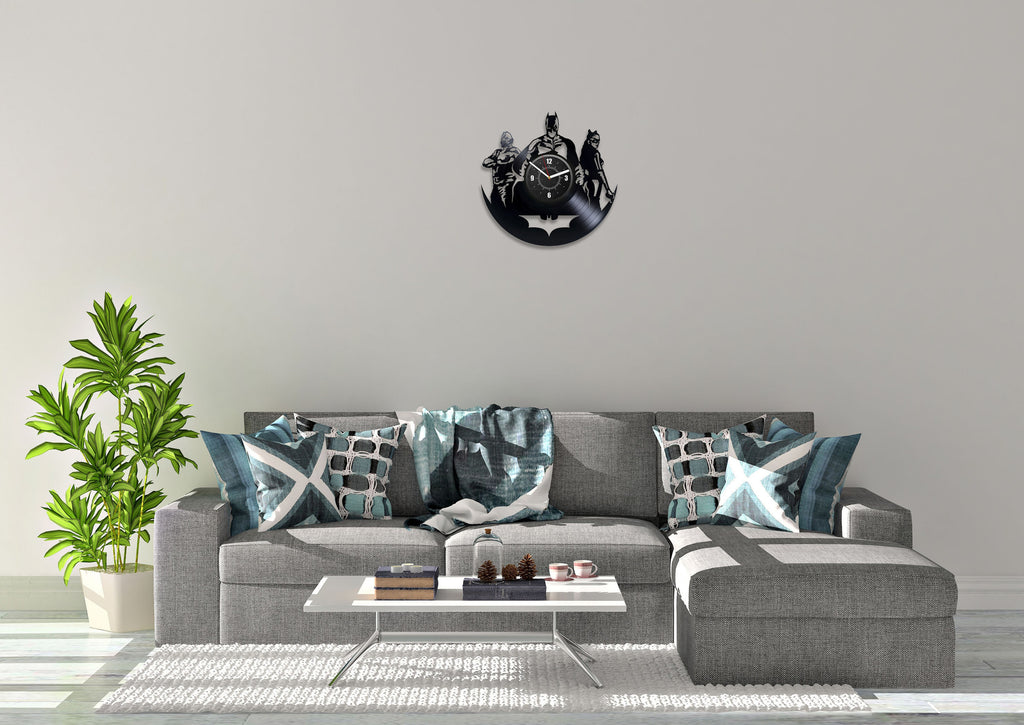Dc Heroes Vinyl Record Large Wall Clock Comics Books Art Modern Decor For Living Room Dc Universe Christmas Gifts For Best Friend