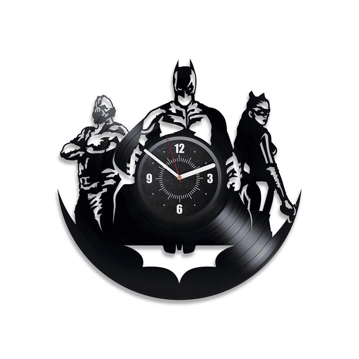 Dc Heroes Vinyl Record Large Wall Clock Comics Books Art Modern Decor For Living Room Dc Universe Christmas Gifts For Best Friend