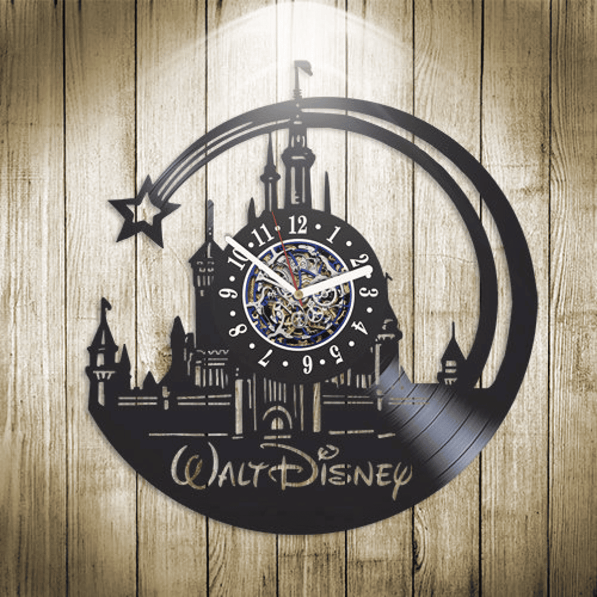 Cartoon World Vinyl Record Clock, Kids Room Wall Art, Unique Handmade Decor Items, Birthday Gift Idea For Children
